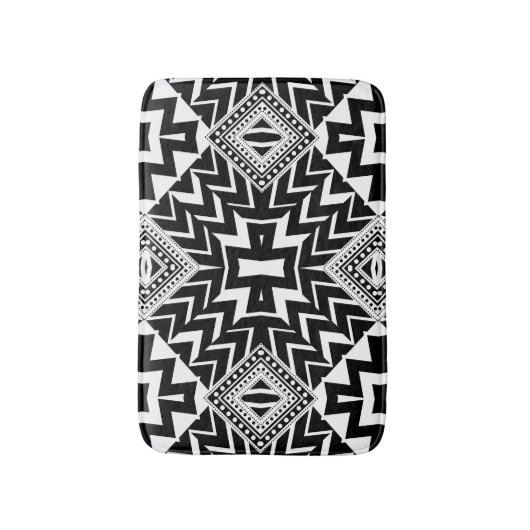 Funky Tribal Chevron Pattern Badmat (Voorkant Verticaal)