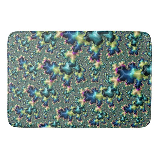 Funky Trippy Eclectic Boho Hippie Abstract Fractal Badmat (Voorkant)