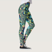 Funky Trippy Eclectic Boho Hippie Abstract Fractal Leggings (Rechts)