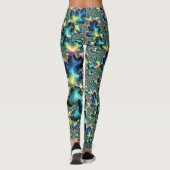 Funky Trippy Eclectic Boho Hippie Abstract Fractal Leggings (Achterkant)