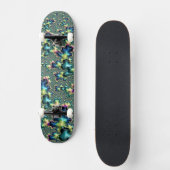 Funky Trippy Eclectic Boho Hippie Abstract Fractal Persoonlijk Skateboard (Voorkant)