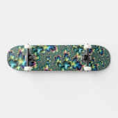 Funky Trippy Eclectic Boho Hippie Abstract Fractal Persoonlijk Skateboard (Horizontaal)