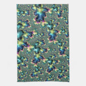 Funky Trippy Eclectic Boho Hippie Abstract Fractal Theedoek (Verticaal)