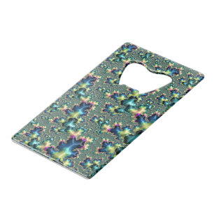 Funky Trippy Eclectische Boho Hippie Abstracte Fra Creditkaart Flessenopener