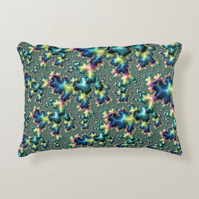 Funky Trippy Eclectische Boho Hippie Abstracte Fra Decoratief Kussen (Voorkant)