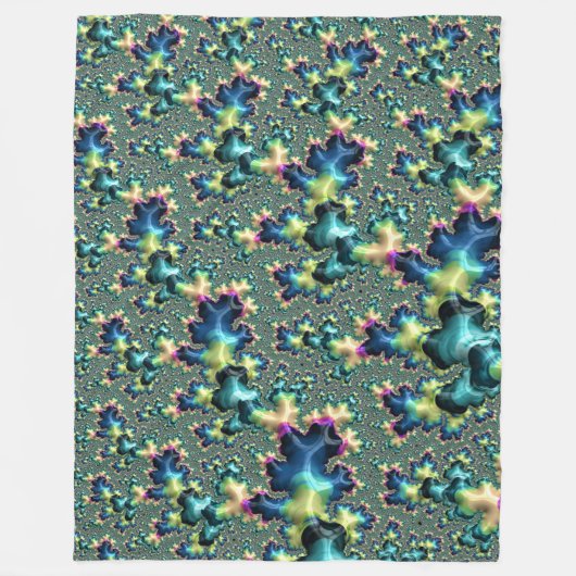 Funky Trippy Eclectische Boho Hippie Abstracte Fra Fleece Deken (Voorkant)