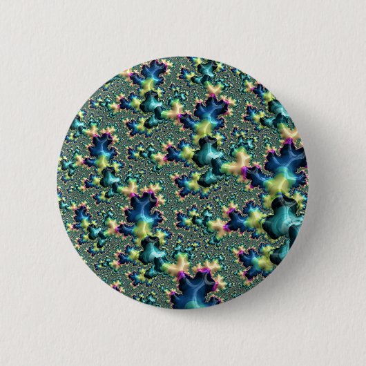 Funky Trippy Eclectische Boho Hippie Abstracte Fra Ronde Button 5,7 Cm (Voorkant)