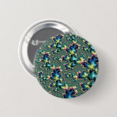 Funky Trippy Eclectische Boho Hippie Abstracte Fra Ronde Button 5,7 Cm (Voorkant /achterkant)