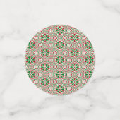 Funky Trippy Eclectische Boho Kerst Kaleidoscoop Confetti (Kleine voorkant)