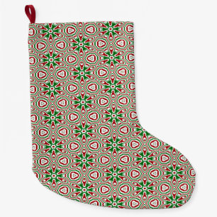 Funky Trippy Eclectische Boho Kerst Kaleidoscoop Grote Kerstsok
