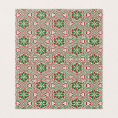 Funky Trippy Eclectische Boho Kerst Kaleidoscoop Kaart (Buitenkant ongevouwen)