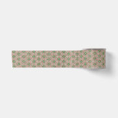 Funky Trippy Eclectische Boho Kerst Kaleidoscoop  Satijnen Lint (Voorkant)