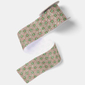 Funky Trippy Eclectische Boho Kerst Kaleidoscoop  Satijnen Lint (Achterkant)