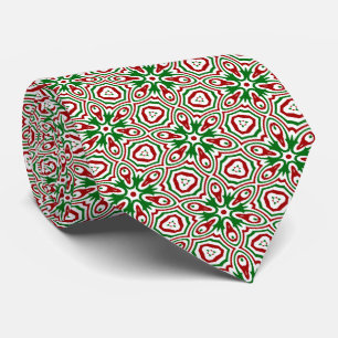 Funky Trippy Eclectische Boho Kerst Kaleidoscoop Stropdas