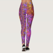 Funky Trippy Kleurrijke Levendige Spiraalvormige F Leggings (Achterkant)