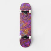 Funky Trippy Kleurrijke Levendige Spiraalvormige F Persoonlijk Skateboard (Voorkant)