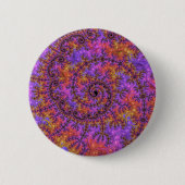 Funky Trippy Kleurrijke Levendige Spiraalvormige F Ronde Button 5,7 Cm (Voorkant)