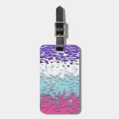 Funky Trippy Ripply Groovy Multiseksuele Pride Vla Bagagelabel (Voorkant verticaal)
