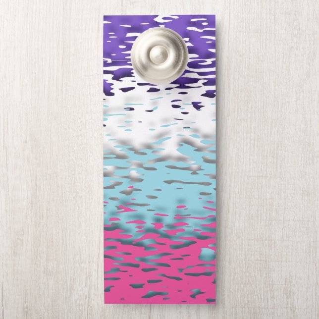 Funky Trippy Ripply Groovy Multiseksuele Pride Vla Deurhanger (Op knop)