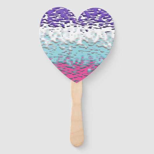 Funky Trippy Ripply Groovy Multiseksuele Pride Vla Handwaaier (Voorkant)