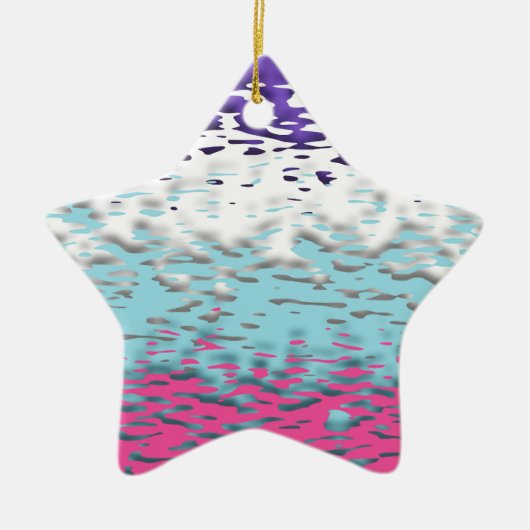 Funky Trippy Ripply Groovy Multiseksuele Pride Vla Keramisch Ornament (Voorkant)