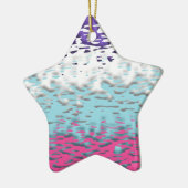 Funky Trippy Ripply Groovy Multiseksuele Pride Vla Keramisch Ornament (Links)