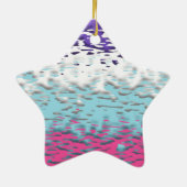 Funky Trippy Ripply Groovy Multiseksuele Pride Vla Keramisch Ornament (Achterkant)
