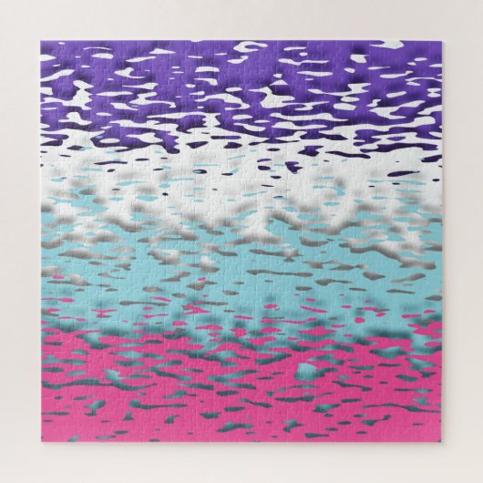 Funky Trippy Ripply Groovy Multiseksuele Pride Vla Legpuzzel (Verticaal)