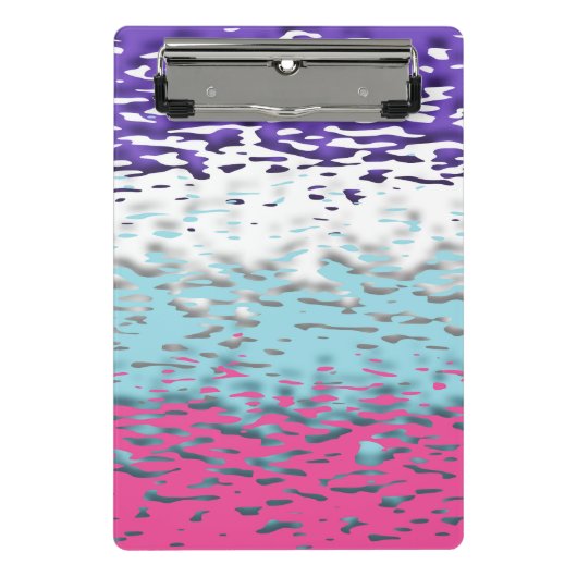 Funky Trippy Ripply Groovy Multiseksuele Pride Vla Mini Klembord (Voorkant)