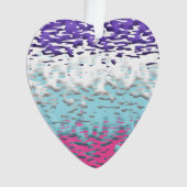 Funky Trippy Ripply Groovy Multiseksuele Pride Vla Ornament (voorkant)