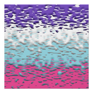 Funky Trippy Ripply Groovy Multiseksuele Pride Vla Perfect Poster