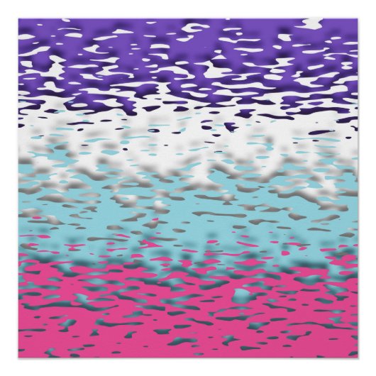 Funky Trippy Ripply Groovy Multiseksuele Pride Vla Perfect Poster (Voorkant)
