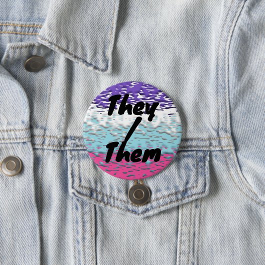 Funky Trippy Ripply Groovy Multiseksuele Pride Vla Ronde Button 7,6 Cm (In situ)
