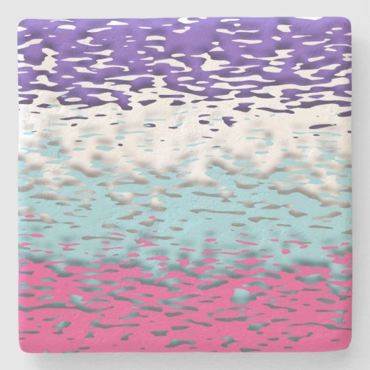 Funky Trippy Ripply Groovy Multiseksuele Pride Vla Stenen Onderzetter (Voorkant)