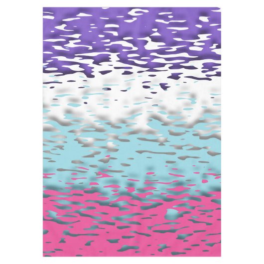 Funky Trippy Ripply Groovy Multiseksuele Pride Vla Tafelkleed (Voorkant)