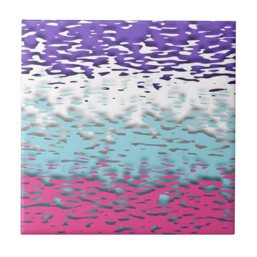 Funky Trippy Ripply Groovy Multiseksuele Pride Vla Tegeltje (Voorkant)