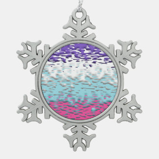Funky Trippy Ripply Groovy Multiseksuele Pride Vla Tin Sneeuwvlok Ornament