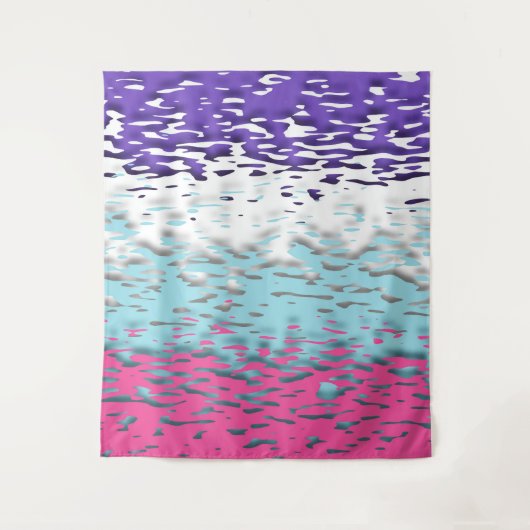 Funky Trippy Ripply Groovy Multiseksuele Pride Vla Wandkleed (Voorkant)