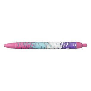 Funky Trippy Ripply Groovy Multiseksuele Pride Vla Zwarte Inkt Pen