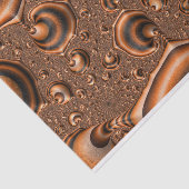 Funky Trippy Spiraling Oranje Black Fractal Art Tissuepapier (Detail)