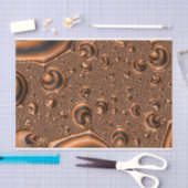 Funky Trippy Spiraling Oranje Black Fractal Art Tissuepapier (Craft)