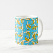 Funky Tropical Banana Pattern Trendy Fruit Print Koffiemok (Voorkant rechts)