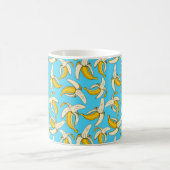 Funky Tropical Banana Pattern Trendy Fruit Print Koffiemok (Center)