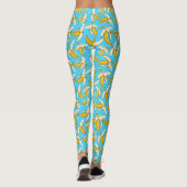 Funky Tropische Banaan Print Trendy Fruit Patterne Leggings (Achterkant)