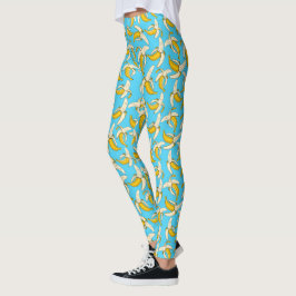 Funky Tropische Banaan Print Trendy Fruit Patterne Leggings
