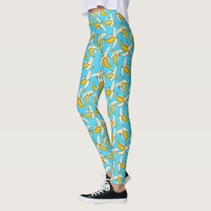 Funky Tropische Banaan Print Trendy Fruit Patterne Leggings