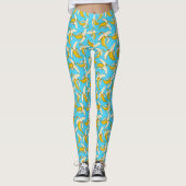 Funky Tropische Banaan Print Trendy Fruit Patterne Leggings (Voorkant)