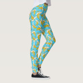 Funky Tropische Banaan Print Trendy Fruit Patterne Leggings (Rechts)