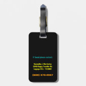 Funky Trots Trippy van de Hippie van de Regenboog Bagagelabel (Achterkant verticaal)