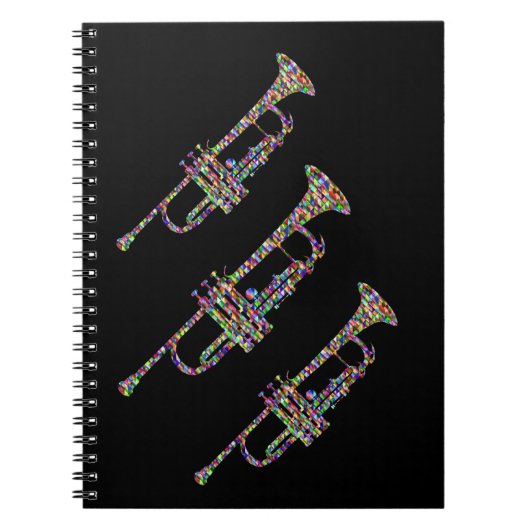 Funky trumpet muziekinstrument notitieboek (Voorkant)